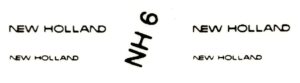 Decal 1/64 New Holland (black) DNH6 1 7/16"