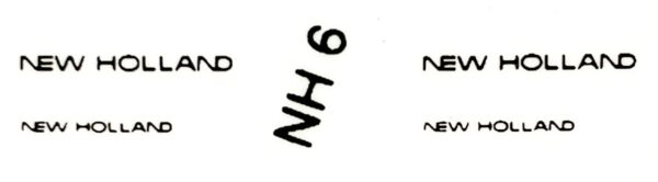 Decal 1/64 New Holland (black) DNH6 1 7/16"