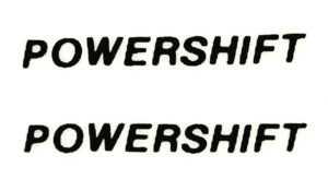 Decal 1/16 Powershift (black on clear) - DV1