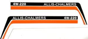 Decal 1/16 Allis Chalmers 4W-220 4WD Hood Panels - DA88