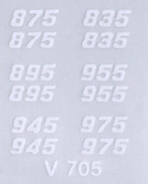Decal 1/64 Versatile Series 3 Mo. #'s DV705