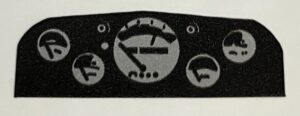 Decal 1/16 John Deere 20 series early Dash Panel silver -DJ90BS