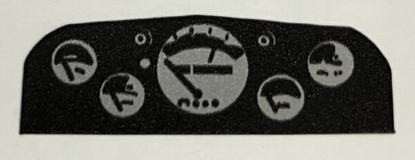 Decal 1/16 John Deere 20 series early Dash Panel silver -DJ90BS