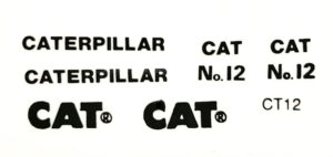 Decal 1/16 Caterpillar No 12 Grader Set (black) - DCT12