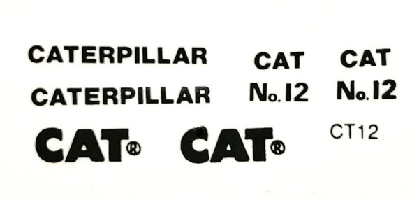 Decal 1/16 Caterpillar No 12 Grader Set (black) - DCT12