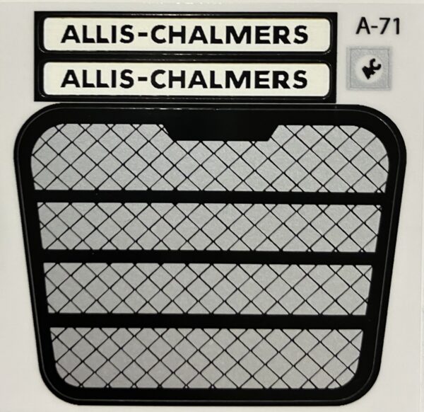 Decal 1/16 Allis Chalmers D-17 Series I Set (Black Grille) - DA71