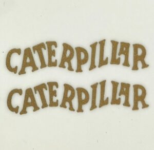 Decal Caterpillar Logo (gold) 9/16" DCT915