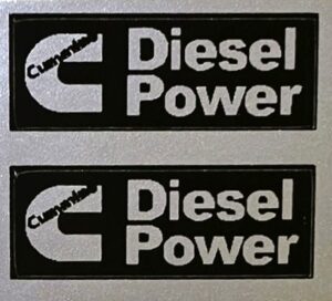Decal Cummins Diesel Power 1/16 (Pair) 7/8" - DX847