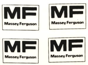 Decal Massey Ferguson Logo - Black on White 1/2" - DM943