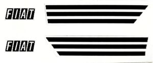 Decal 1/64 Fiat Set, Black and White - DX577