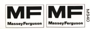 Decal Massey Ferguson Black on Clear 1 1/4" - Logo - DM940