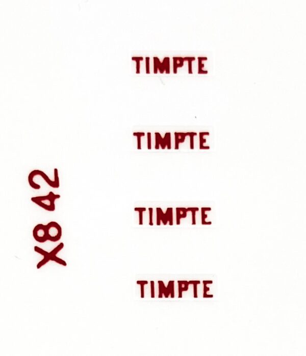 Decal 1/64 Timpte - Red, White - DX842