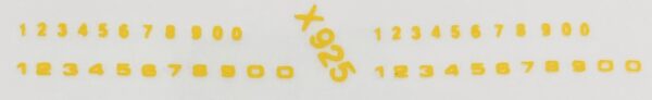 Decal Number Set - Yellow - DX925