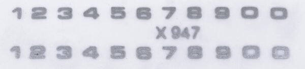 Decal Number Set - Silver 3/32 x 3/32 - DX947