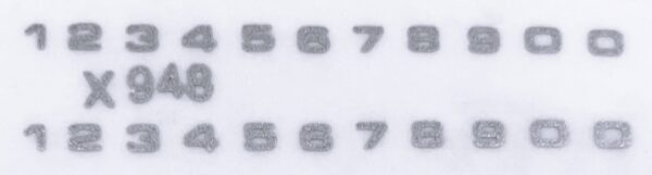 Decal Number Set - Silver 1/16in. x 1/16in. - DX948
