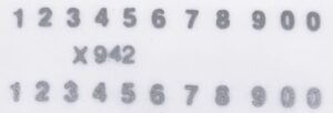 Decal Number Set - Silver 1/16in. x 3/32in. - DX942