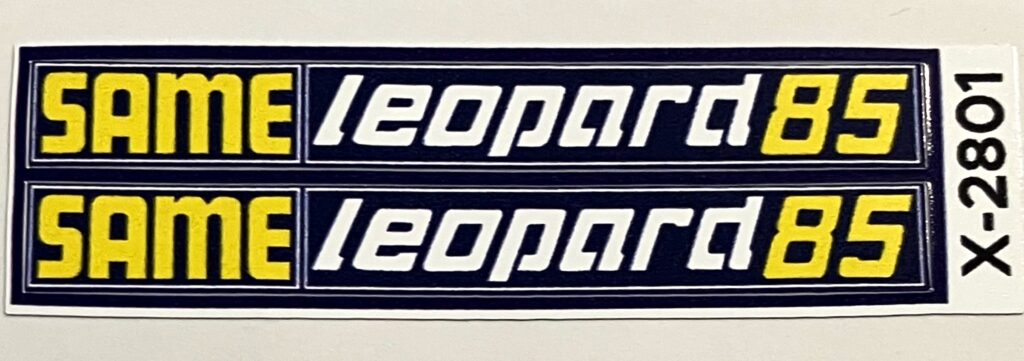 Decal 1/16 SAME Leopard 85 Set - DX2801 - Midwest Decals & Farm Toys