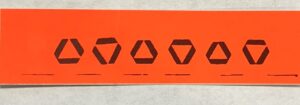 Decal SMV Slow Moving Vehicle 1/64  1/4" set of 6, not cut - DX1