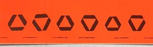 Decal SMV Slow Moving Vehicle 1/64  1/4" set of 6, not cut - DX1