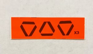 Decal SMV Slow Moving Vehicle 1/16 1/2" set of 3, not Cut- DX3