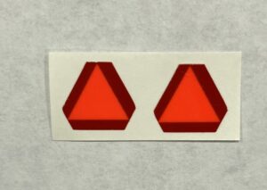 Decal SMV Slow Moving Vehicle 1/16 1/2" set of 2 - DX3A