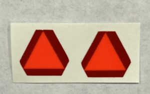 Decal SMV Slow Moving Vehicle 1/16 1/2" set of 2 - DX3A