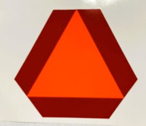 Decal SMV Slow Moving Vehicle for Pedal Tractor 3 3/8"- DX5P