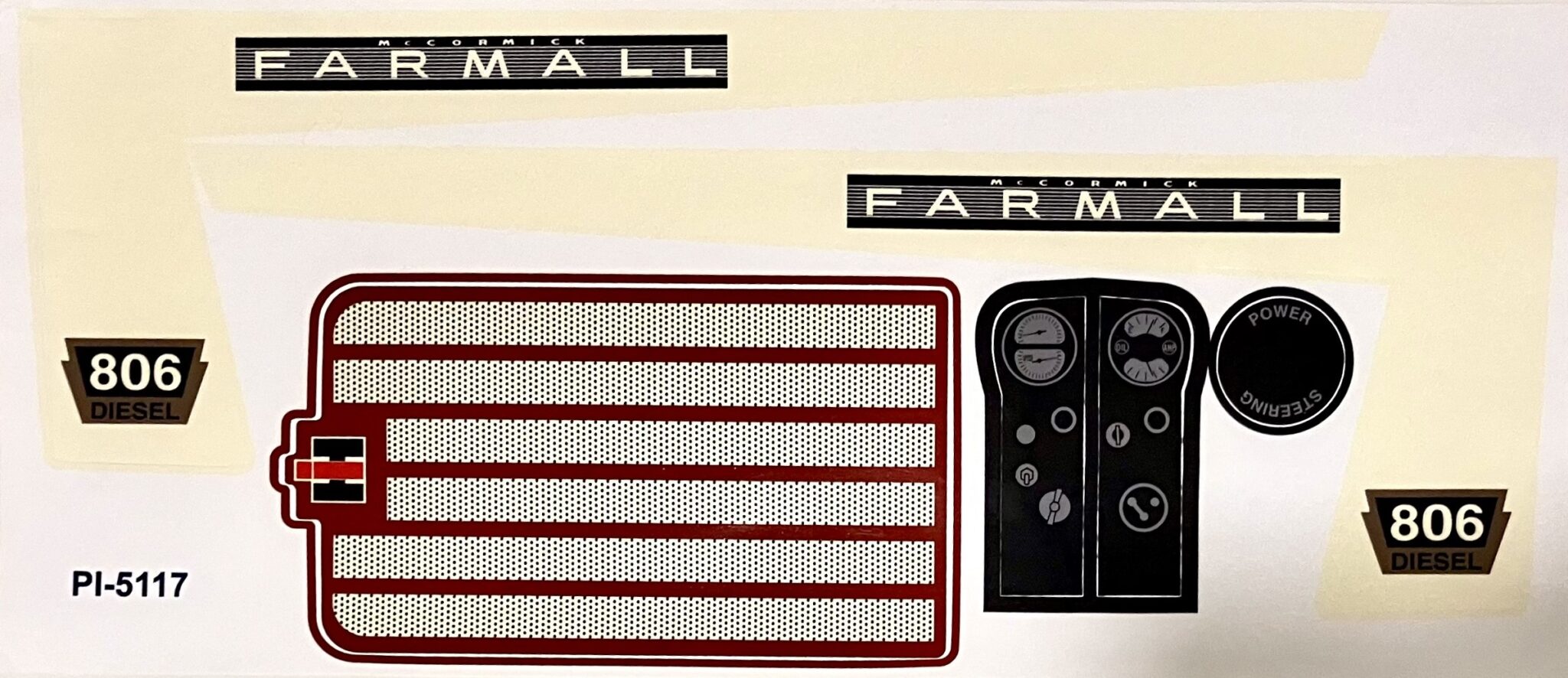 Decal Farmall 806 Pedal Tractor Decal set - DPI5117 - Midwest Decals ...