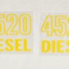 Decal 1/08 John Deere 4520 model numbers - DJ4524X - Image 2