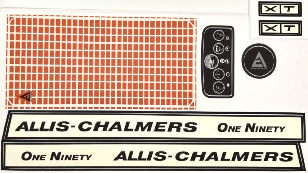 Decal Allis Chalmers 190 plain grille Pedal Tractor Water Transfer DPA1009W