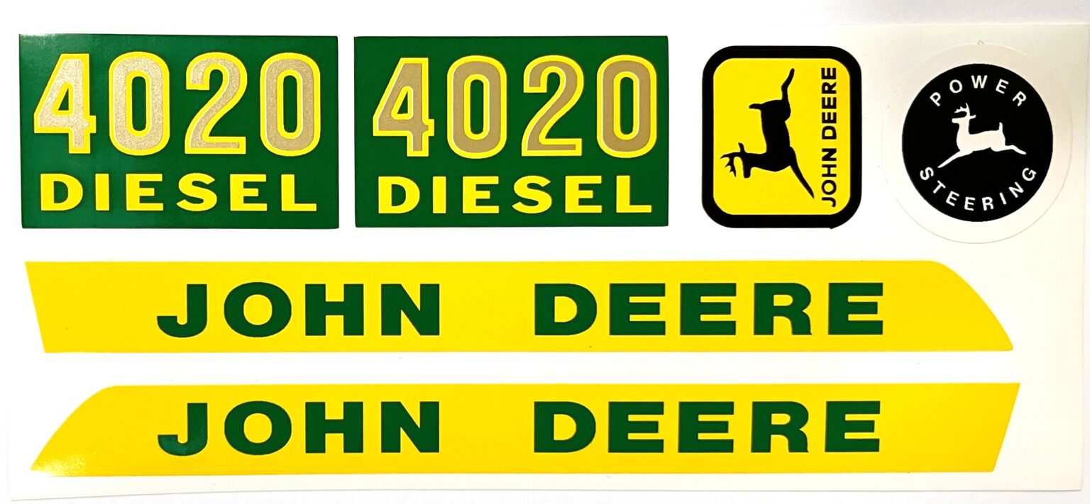 Decal John Deere 4020 WF Pedal Tractor Set DPJ2540 - Midwest Decals ...