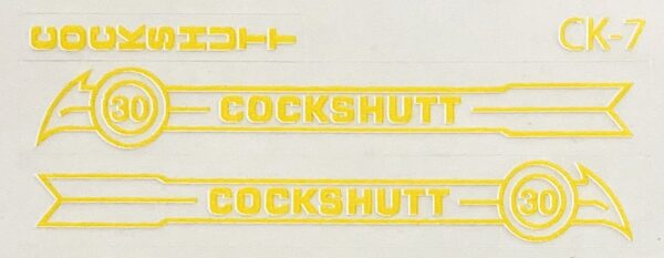 Decal 1/16 Cockshutt 30 (yellow) - DCK7