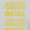 Decal 1/08 John Deere 4520 model numbers - DJ4524X