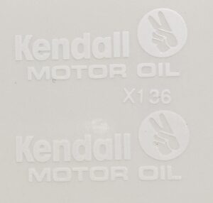 Decal 1/16 Kendall Motor Oil - 1 1/8" DX136