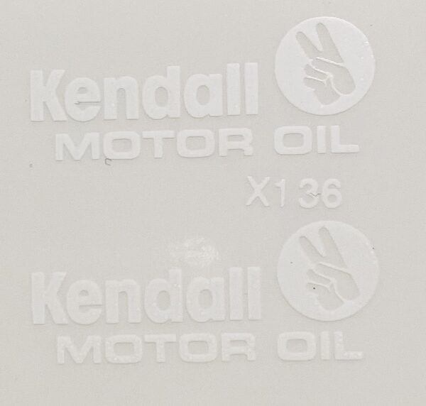 Decal 1/16 Kendall Motor Oil - 1 1/8" DX136