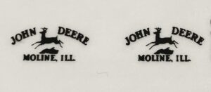 Decal John Deere Logo Old (black) Small - 1/2" - J938