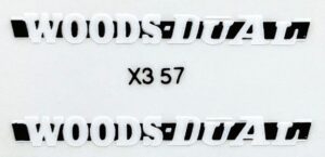 Decal 1/16 Woods Dual - White, Black - DX357