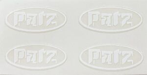 Decal 1/64 Patz - White (4) - 5/8"- Logo DX1177