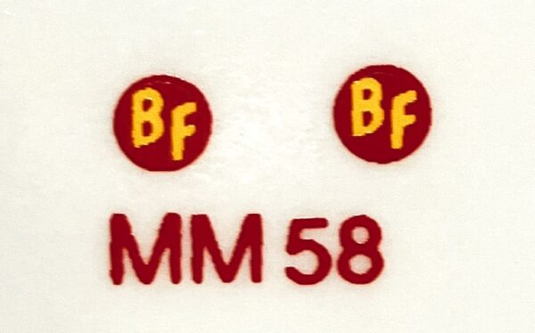 Decal 1/16 Minneapolis Moline BF Model Numbers