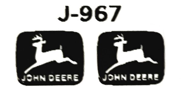 Decal John Deere Logo (Black on Clear) Medium 5/16"- DJ967