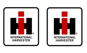 Decal IH Logo (red, white & black) 1 1/4 inch - DI974
