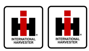 Decal IH Logo (red, white & black) 13/16 inch DI972