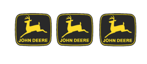 Decal John Deere Logo (black on yellow) XL  1/2"- DJ971