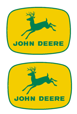 Decal John Deere Logo 6in. Gas Pump Green Deer on Yellow - 3/4" - Logo - DJ1981