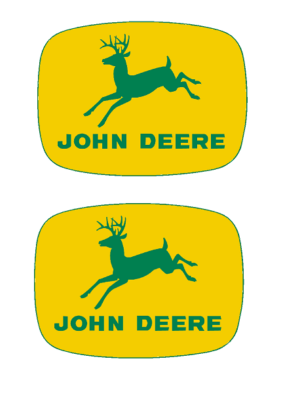 Decal John Deere Logo (Pair) - 1 1/4" - DJ1982P
