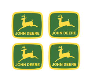 Decal John Deere Logo (4) Fits JD Implement Truck - 1/2" - Logo - DJ1980