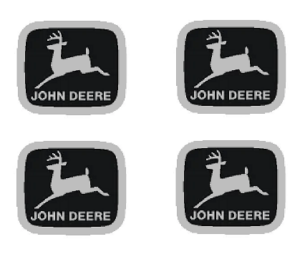 Decal John Deere Logo (black&silver) 9/16" - DJ990