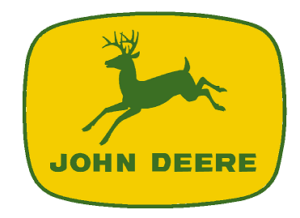 Decal John Deere Green Logo Deer on Yellow - 4" - DJ1979