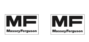 Decal Massey Ferguson Black on Clear 1 1/4" - Logo - DM940