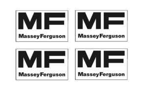 Decal Massey Ferguson Logo - Black on White 1/2" - DM943